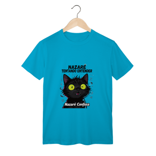 Nome do produto Camiseta Infantil NAZARÉ TENTANDO ENTENDER - CAMISETA GATO MALUCO