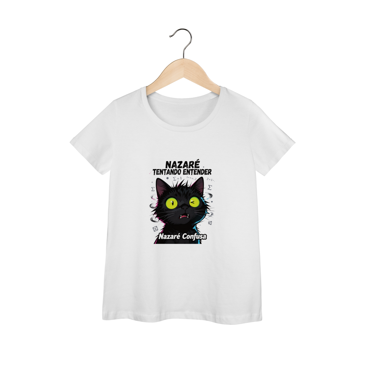 Nome do produto: Baby Long - NAZARÉ TENTANDO ENTENDER - GATO PRETO CONFUSO