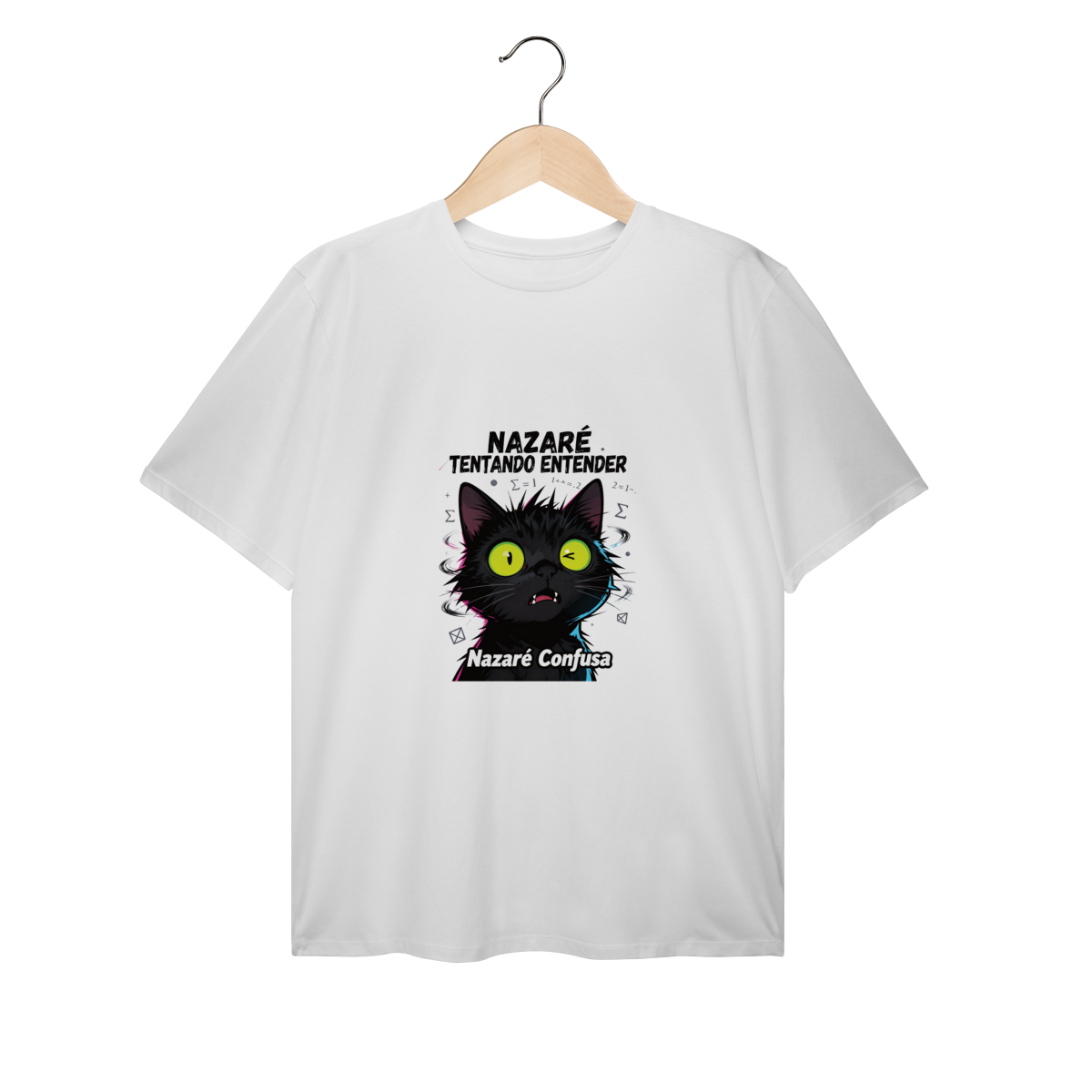 Nome do produto: Plus Size - NAZARÉ TENTANDO ENTENDER - GATO PRETO CONFUSO