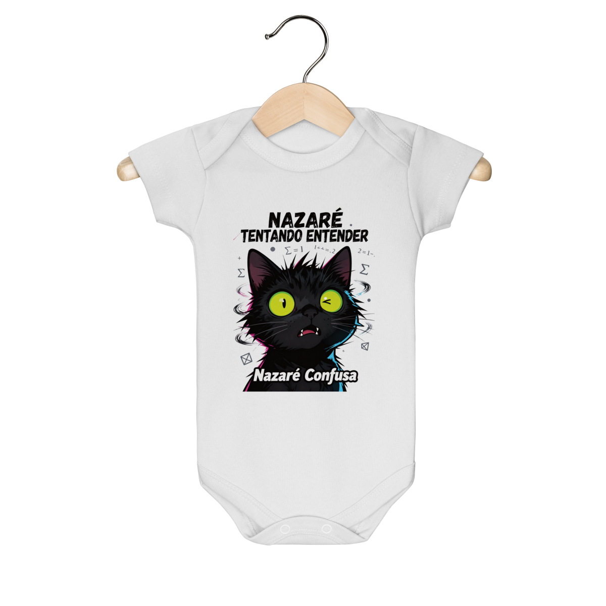 Nome do produto: Baby Infantil - NAZARÉ TENTANDO ENTENDER - GATO PRETO CONFUSO