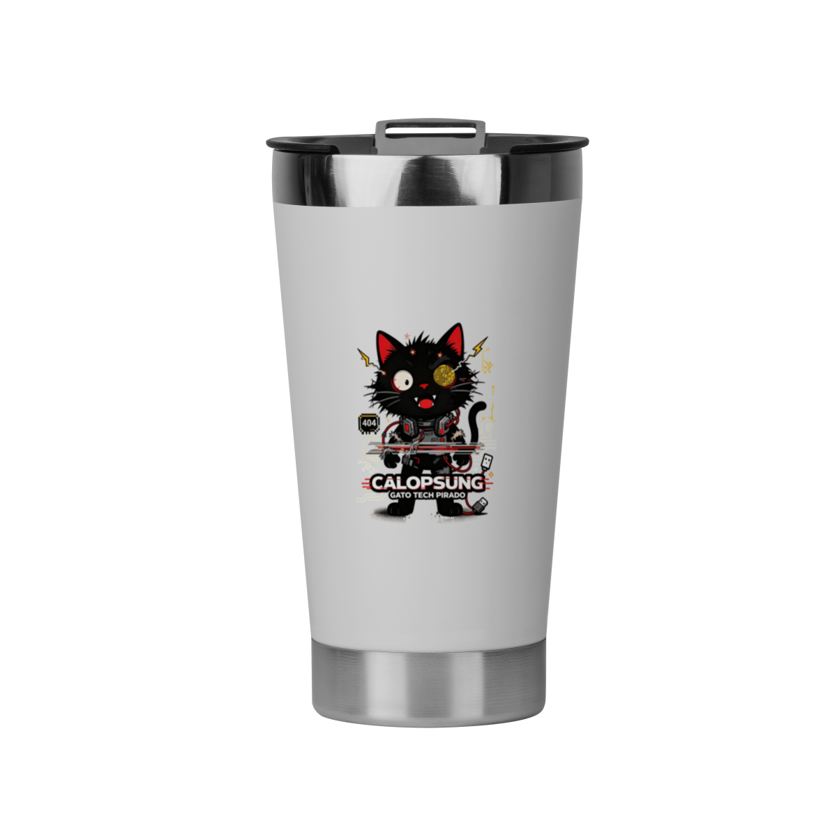 Nome do produto: Camiseta Calopsung Gato Tech Pirado - Meme Tecnologia