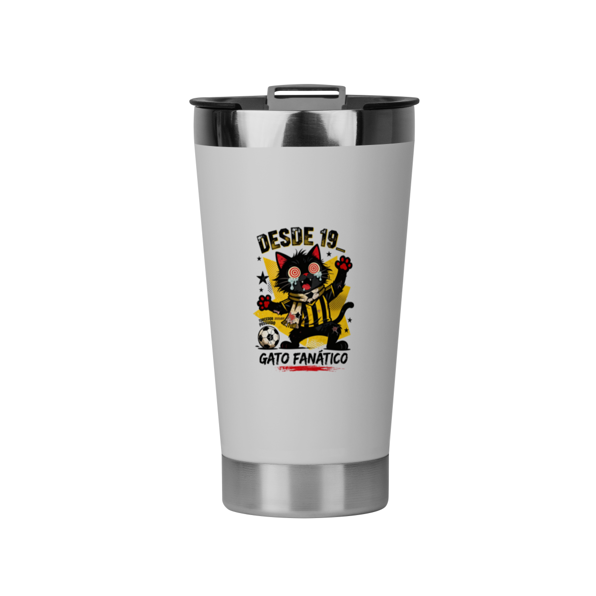 Nome do produto: Caneca Torcedor Possuído - Gato Futebol Fanático Meme
