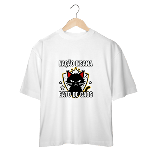 Camiseta Nação Insana Gato do Caos Meme Streetwear