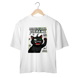 Camiseta Respeito Zero Zoeira Mil Gato do Mal Futebol
