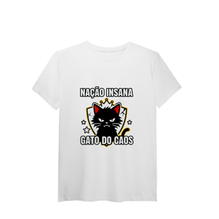 Nome do produto Camiseta Nação Insana Gato do Caos Meme Streetwear