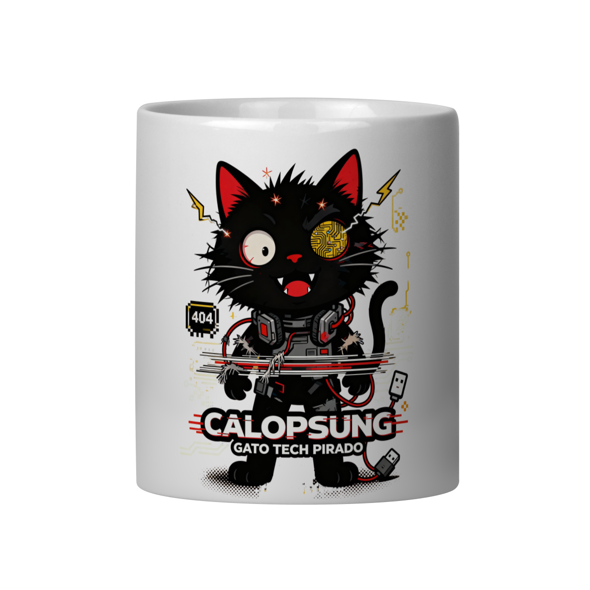 Nome do produto: Camiseta Calopsung Gato Tech Pirado - Meme Tecnologia