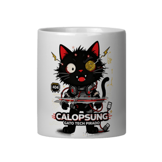 Nome do produto Camiseta Calopsung Gato Tech Pirado - Meme Tecnologia