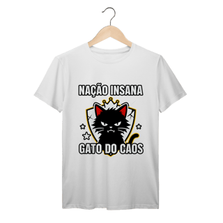 Nome do produto Camiseta Nação Insana Gato do Caos Meme Streetwear