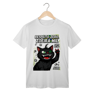 Nome do produto Camiseta Respeito Zero Zoeira Mil Gato do Mal Futebol