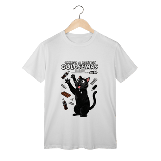 Nome do produto Camiseta Criado Base Guloseimas Gato Viciado Fome Nostalgia