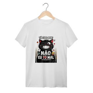 Nome do produto Camiseta Tá Tudo Bem Não Gato Ansioso Gen Z Mental Health