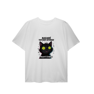 Nome do produto Plus Size - NAZARÉ TENTANDO ENTENDER - GATO PRETO CONFUSO