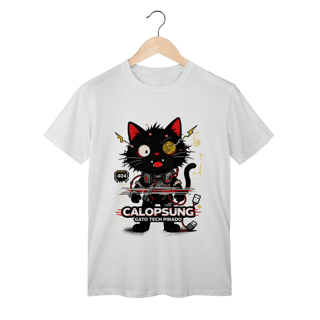 Nome do produto Camiseta Calopsung Gato Tech Pirado - Meme Tecnologia