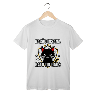 Nome do produto Camiseta Nação Insana Gato do Caos Meme Streetwear