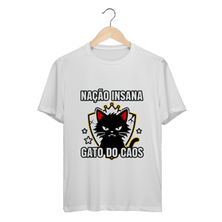 Nome do produto Camiseta Nação Insana Gato do Caos Meme Streetwear