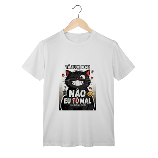 Nome do produto Camiseta Tá Tudo Bem Não Gato Ansioso Gen Z Mental Health