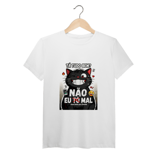 Nome do produto Camiseta Tá Tudo Bem Não Gato Ansioso Gen Z Mental Health