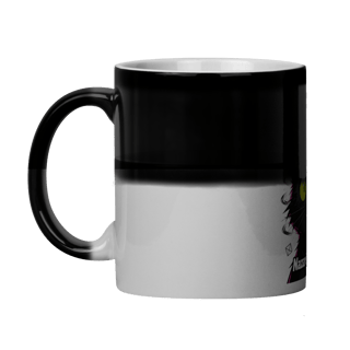 Nome do produto Caneca Mágica - NAZARÉ TENTANDO ENTENDER - GATO PRETO CONFUSO