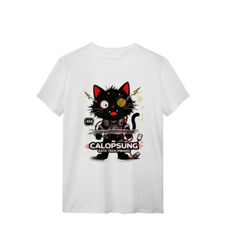 Nome do produto Camiseta Calopsung Gato Tech Pirado - Meme Tecnologia