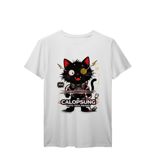 Nome do produto Camiseta Calopsung Gato Tech Pirado - Meme Tecnologia