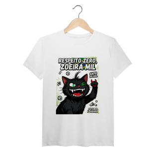 Nome do produto Camiseta Respeito Zero Zoeira Mil Gato do Mal Futebol