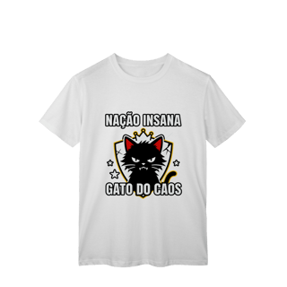 Nome do produto Camiseta Nação Insana Gato do Caos Meme Streetwear
