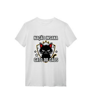 Nome do produto Camiseta Nação Insana Gato do Caos Meme Streetwear