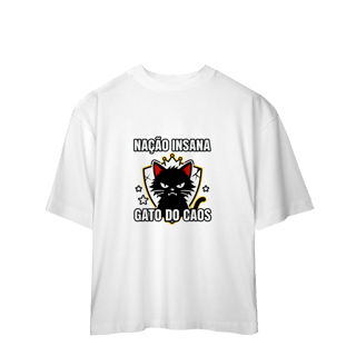 Nome do produto Camiseta Nação Insana Gato do Caos Meme Streetwear