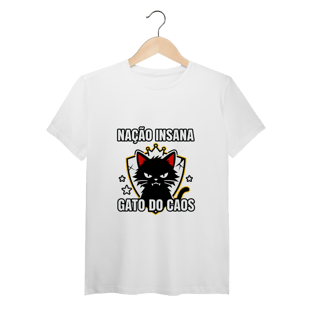 Nome do produto Camiseta Nação Insana Gato do Caos Meme Streetwear