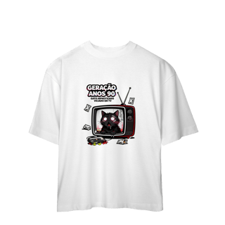 Nome do produto Camiseta Geração Anos 90 Gato Hipnotizado TV Nostalgia Retrô