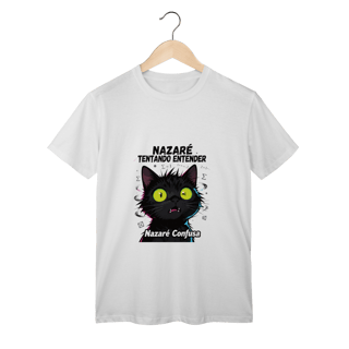 Nome do produto Camiseta Infantil NAZARÉ TENTANDO ENTENDER - CAMISETA GATO MALUCO