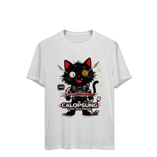 Nome do produto Camiseta Calopsung Gato Tech Pirado - Meme Tecnologia