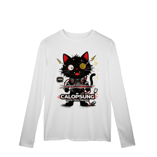Nome do produto Camiseta Calopsung Gato Tech Pirado - Meme Tecnologia