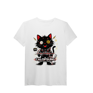 Nome do produto Camiseta Calopsung Gato Tech Pirado - Meme Tecnologia