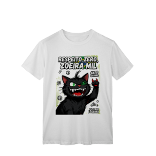Nome do produto Camiseta Respeito Zero Zoeira Mil Gato do Mal Futebol