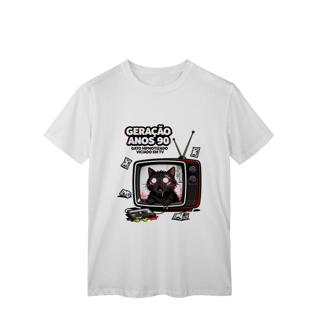 Nome do produto Camiseta Geração Anos 90 Gato Hipnotizado TV Nostalgia Retrô