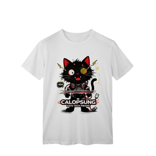 Nome do produto Camiseta Calopsung Gato Tech Pirado - Meme Tecnologia