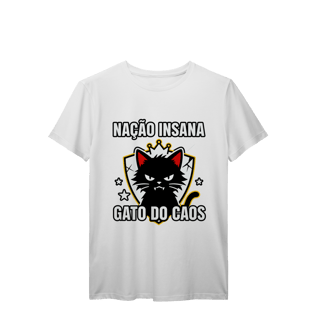 Nome do produto Camiseta Nação Insana Gato do Caos Meme Streetwear