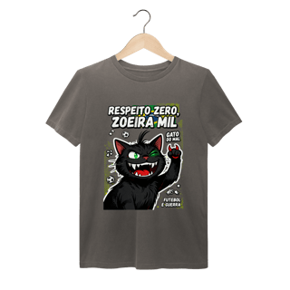 Camiseta Respeito Zero Zoeira Mil Gato do Mal Futebol