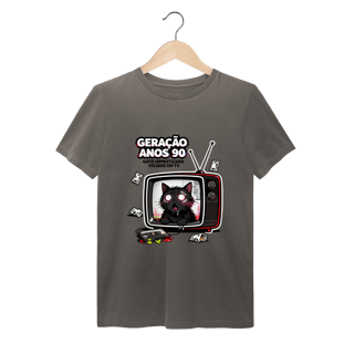 Camiseta Geração Anos 90 Gato Hipnotizado TV Nostalgia Retrô