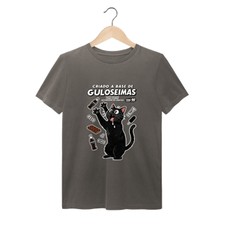 Camiseta Criado Base Guloseimas Gato Viciado Fome Nostalgia
