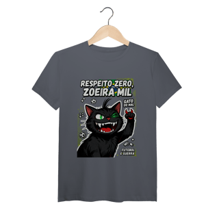 Nome do produto Camiseta Respeito Zero Zoeira Mil Gato do Mal Futebol