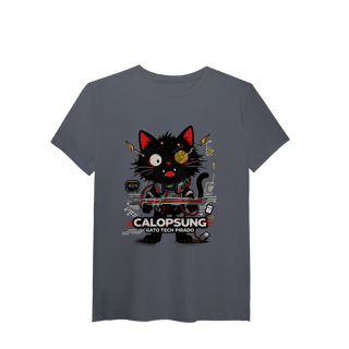 Nome do produto Camiseta Calopsung Gato Tech Pirado - Meme Tecnologia