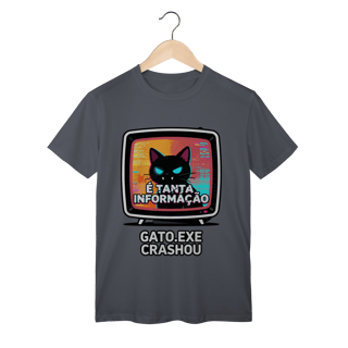 Nome do produto Camiseta É Tanta Informação Gato.exe Crashou Digital Demon Dicavalli Meme