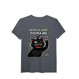 Nome do produto Camiseta Respeito Zero Zoeira Mil Gato do Mal Futebol