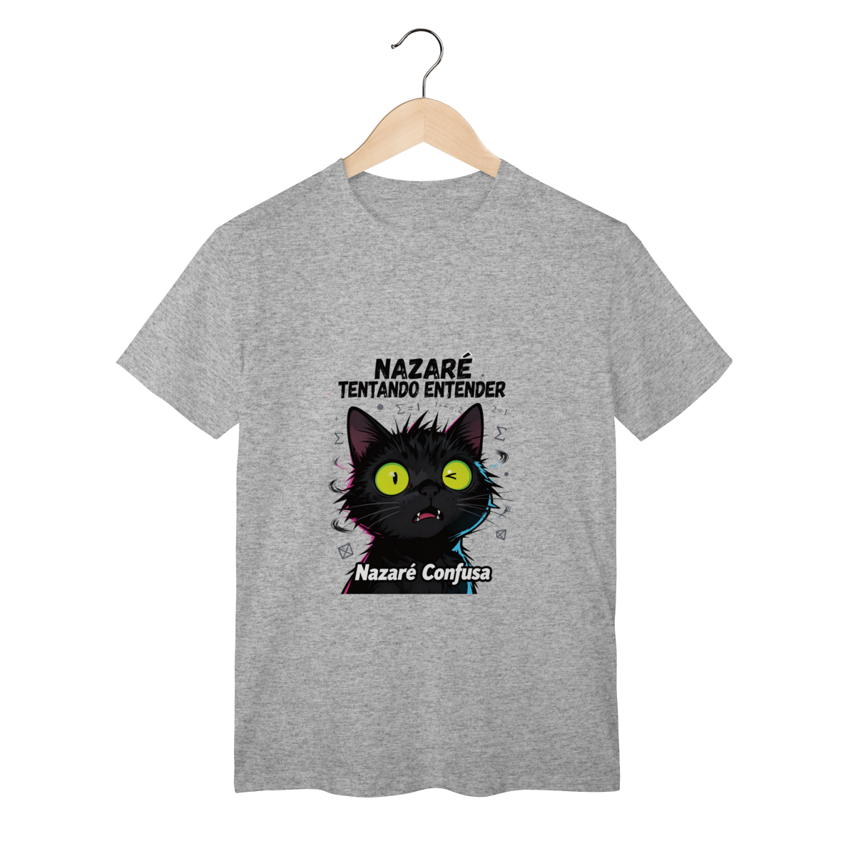 Nome do produto: Camiseta Infantil NAZARÉ TENTANDO ENTENDER - CAMISETA GATO MALUCO