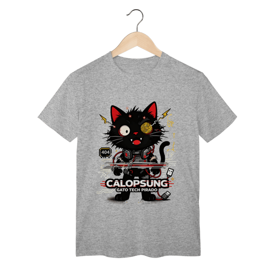 Camiseta Calopsung Gato Tech Pirado - Meme Tecnologia