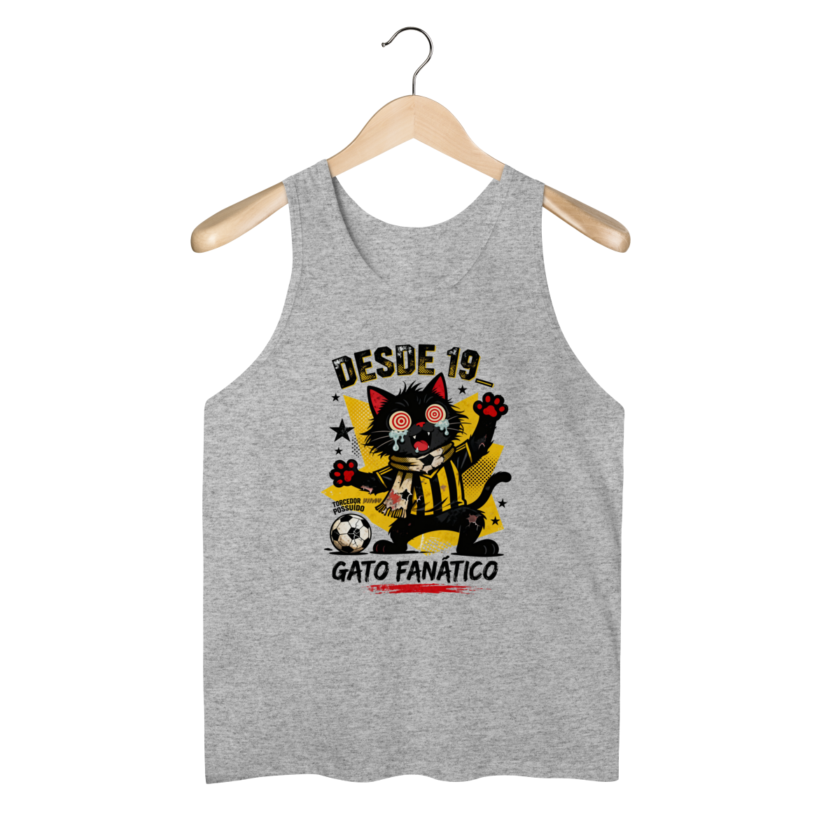 Nome do produto: Camiseta Torcedor Possuído - Gato Fanático Futebol Retrô