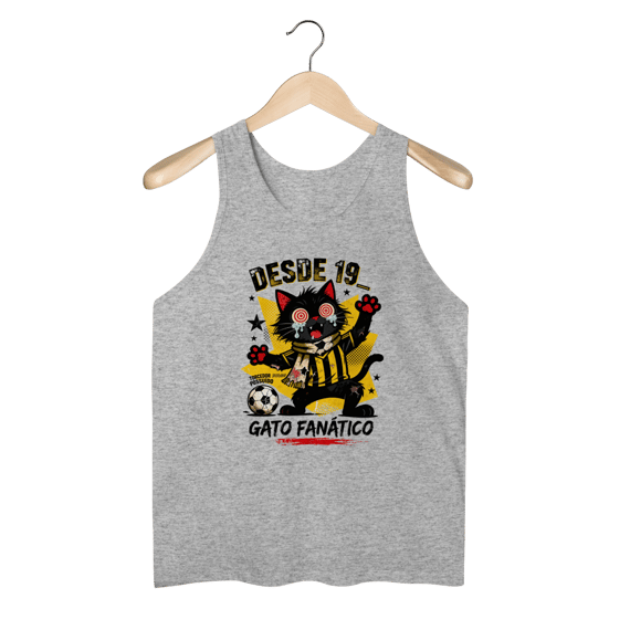 Camiseta Torcedor Possuído - Gato Fanático Futebol Retrô