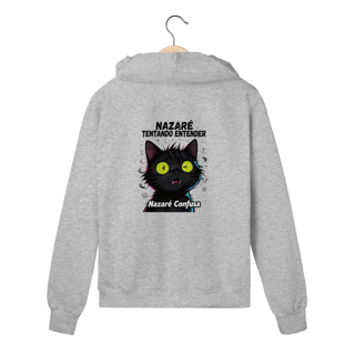 Nome do produto Moletom Prime - NAZARÉ TENTANDO ENTENDER - GATO PRETO CONFUSO